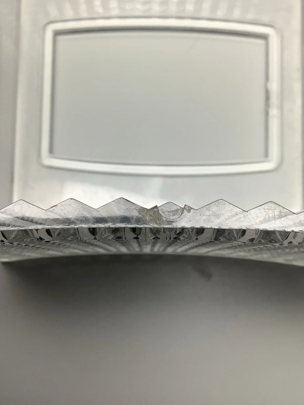 Vintage Sally Designs Clear Concave Sides Ribbed Acrylic Square Tissue Box Cover